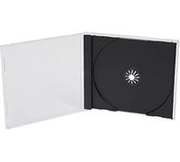 50 Estuches Individuales, Estándar para CDs con Bandeja Negra y Espina de 10mm