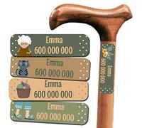 50 etiquetas adhesivas para residencias. Pegatinas personalizadas con nombre para identificar objetos de abuelos en residencias de ancianos. No apto para ropa. Tamaño 6 x 1,7 cm