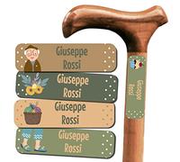 50 etiquetas adhesivas para residencias. Pegatinas personalizadas con nombre para identificar objetos de abuelos en residencias de ancianos. No apto para ropa. Tamaño 6 x 1,7 cm