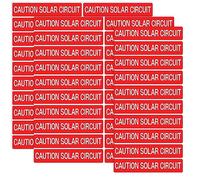 50 etiquetas de advertencia de seguridad solar fotovoltaica, calcomanías de circuito solar de precaución