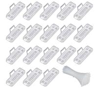 50 etiquetas de cable con 50 bridas para cables, etiquetas impermeables para cables, caja transparente para etiquetar y clasificar todos los tipos de cables