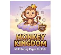 50 Fantasy Monkey Mischief Coloring Pages: Magical Animals Coloring Book for Kids