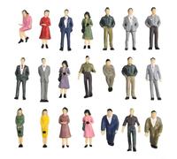 50 figuras de ferrocarril modelo: 50 pasajeros a escala OO para tren, paisajes, personas, modelo de plástico, humanos, mesa de arena, miniaturas, figuras de manualidades de pasatiempo, calle