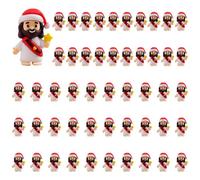 50 figuras de Jesús pequeño, diseño original de Jesús te ama, mini figuras de Je-sus a granel para esconder y buscar regalos de fiesta religiosa de la escuela dominical (rojo)