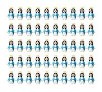 50 figuras de mini María, pequeña Virgen María en miniatura para esconderse y buscar, decoración clásica religiosa de Cristo Salvador de Jesús para el domingo de Pascua, huevos de Pascua, bautismo