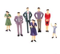 50 figuras de personas modelo de plástico a escala 1:32 para diseños de tren de calibre G, humanos en miniatura de pie, para decoración de escena de plataforma de estación de tren
