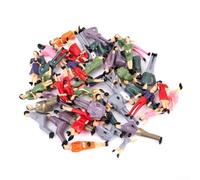 50 figuras de plástico de calibre 1 en posiciones sentadas y de pie para modelos de ferrocarril y escenas de paisaje