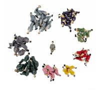 50 figuras de plástico multicolor sentadas 1:32 para modelos de trenes OO escala HO figuras de diorama figuras de playa modelos de personajes