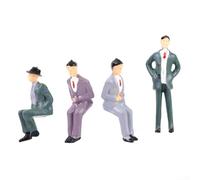 50 figuras humanas de plástico a escala 1:32 para modelos de ferrocarril, fondos de diorama, modelado de paisaje y proyectos de mesa de arena