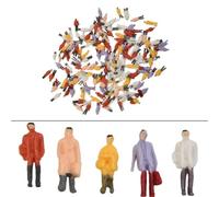 50 figuras humanas en miniatura pintadas escala HO 1:87 para modelos de ferrocarriles, modelos de planificación urbana y herramientas de educación visual (500 piezas)