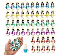 50 figuritas de la Virgen María, mini figuras de Jesús, muñeca de la Virgen María en miniatura, decoración de Cristo Salvador para ocultar recuerdos de fiestas navideñas religiosas (coloridas)