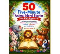 50 Five-Minute Animal Moral Stories for Kids Ages 4-8: Fun Bedtime Stories About Kindness, Honesty, Friendship, Courage, Gratitude, and Good Habits (Little Animal Moral Stories Series)
