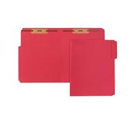 50 Folders Red Fastener File - 1/3 Cut Reinforced Tab - Durable 2 Prongs Bonded Fastener Designed to Organize Standard Medical Files, Law Client Files, Office Reports - Letter Size, Red, 50 Pack