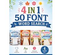 50 Font Word Search Fun: 4-in-1 Seasons Collection (Spring, Summer, Autumn & Winter): Extra Large Print Word Search Puzzles for Adults, Seniors & ... Puzzles (Extra Large Print Puzzle Series)
