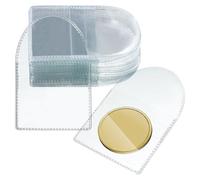 50 fundas transparentes individuales para coleccionistas de monedas de un solo bolsillo, bolsas protectoras transparentes para monedas