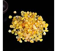 50 g / 100 g de ágata roja natural Espécimen de grava de cristal natural de cristal de color de cuarzo ágata curación de piedra tanque de pescado decoración del hogar-Ágata amarilla_100 gramos