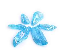 50 g / 100 g de galvanoplastia electropolar cristal piedra original de cristal natural espécimen stones de un solo punto ornamentos colgante bricolaje-azul_100 g 4-10pcs