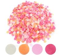 50 g Confeti, 1 cm Confeti de Papel, Confeti Redondo, Confeti de Colores para Decoración Bodas Cumpleaños Baby Shower Graduación Fiestas Día de San Valentín Navidad (Rojo y Naranja)
