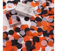 50 g de confeti multicolor, 2,5 cm, confeti de papel de papel, tamaño grande, redondo, decoración para globos, caja de regalo, boda, día de San Valentín, cumpleaños, decoración de Halloween, naranja