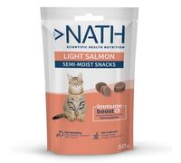 50 g Nath Bocaditos Light Semihúmedos de Salmón para gatos