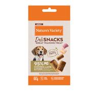 Nature´s Variety Deli Snacks Pollo, Cordero y Cerdo para Perros 50 gr