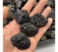 50 g/paquete de roca volcánica porosa natural, geoda de piedra original, aromaterapia, pecera, maceta para decoración del hogar, 50 g (4-6 cm)