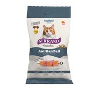 50 g Serrano Bocaditos Anti Hairball de Salmón y Atún para gatos