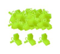 50 ganchos de protección amarilla fluorescente, funda de gancho triple, portátil, 0,9 x 1,2 x 0,38 cm