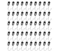 50 ganchos en forma de S de acero inoxidable, ganchos para invernadero clips de sujeción giratorios de plástico para colgar plantas en macetas