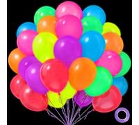 50 globos de látex luminosos globos de neón UV que brillan en la oscuridad, bodas, cumpleaños, fiestas, decoración de Año Nuevo, graduación, fiestas de Navidad, decoración de fiesta