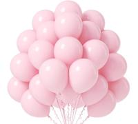 50 globos rosas de 35 cm de diámetro para cumpleaños, bodas y fiestas, aire y helio (colores a elegir)