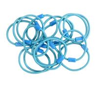 50 gomas pequeñas para el pelo, coloridas, elásticas, 3,5 cm, mini gomas para el pelo, multicolor suaves, accesorios para el cabello para coletas, trenzas finas, trenzas, trenzas, color azul lago