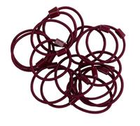 50 gomas pequeñas para el pelo, coloridas y elásticas, 3,5 cm, mini gomas para el pelo, multicolor suaves, accesorios para el cabello para coletas, trenzas finas, trenzas, trenzas, color rojo vino