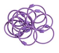 50 gomas pequeñas para el pelo, coloridas y elásticas, 3,5 cm, mini gomas para el pelo, multicolor suaves, accesorios para el cabello para coletas, trenzas finas, trenzas trenzas, color morado claro