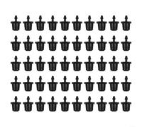50 goteros de riego ajustables con pulverización de 360 grados, flujo de 0 a 23 GPH para tubos de 4/7 mm, emisores de riego de jardín para macizos de flores, césped, invernaderos