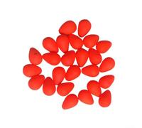 50 granos indicadores de pesca con punta flotante con agujero de 1 mm y diseño brillante para uso de punta superior flotante (50 piezas rojas)