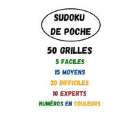 50 grilles de Sudoku - Livre de poche - 4 niveaux de difficulté - Chiffres en couleur