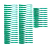 50 gusanos de pesca de plástico suave, señuelos de gusano con patrón en espiral de 1.77 pulgadas, cebo artificial multicolor para loach, diseño de cola única, 0.4 g por pieza (6#)