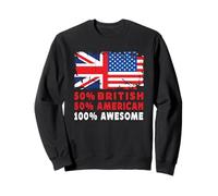 50% Half British Half American 100% Awesome UK Flag Sudadera