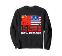 50% Half Chinese Half American 100% Awesome China Flag Sudadera