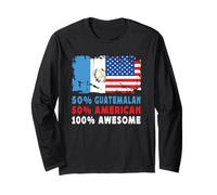 50% Half Guatemalan Half American 100% Awesome Guatemala Manga Larga