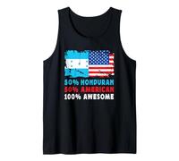 50% Half Honduran Half American 100% Awesome Honduras Flag Camiseta sin Mangas