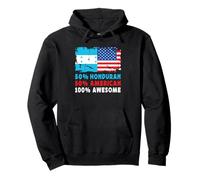 50% Half Honduran Half American 100% Awesome Honduras Flag Sudadera con Capucha