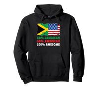 50% Half Jamaican Half American 100% Awesome Jamaica Flag Sudadera con Capucha