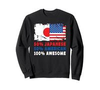 50% Half Japanese Half American 100% Awesome Japan Flag Sudadera