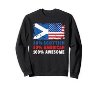 50% Half Scottish Half American 100% Awesome Scotland Flag Sudadera