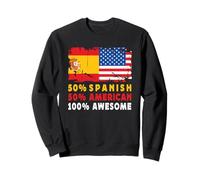 50% Half Spanish Half American 100% Awesome Spain Flag Sudadera