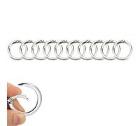 50 Hebillas de Bolso Que se Pueden Abrir, con Resorte, Anillo Redondo, mosquetón, Gancho a presión, Cierre de Llavero, Accesorios for Bolsos de joyería DIY(Silver,26mm)