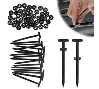 50 hebillas universales de nailon para bridas de cables, soporte de bridas de cremallera autobloqueante, hebilla de nailon multiusos para reparación de automóviles, fijación de cuerpo (negro)