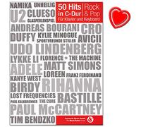 50 Hits en C de DuraSec - Banda de Rock & Pop 1: para Piano (con textos y akkorden) - Top de selección weltbekannter Canciones en ligero de DuraSec C Arrangements permiten rápido éxitos al nachspielen